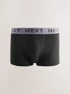 Ondergoed|Ondergoed*Next Zwart met gemêleerde tailleband - 5 Hipsterboxershorts