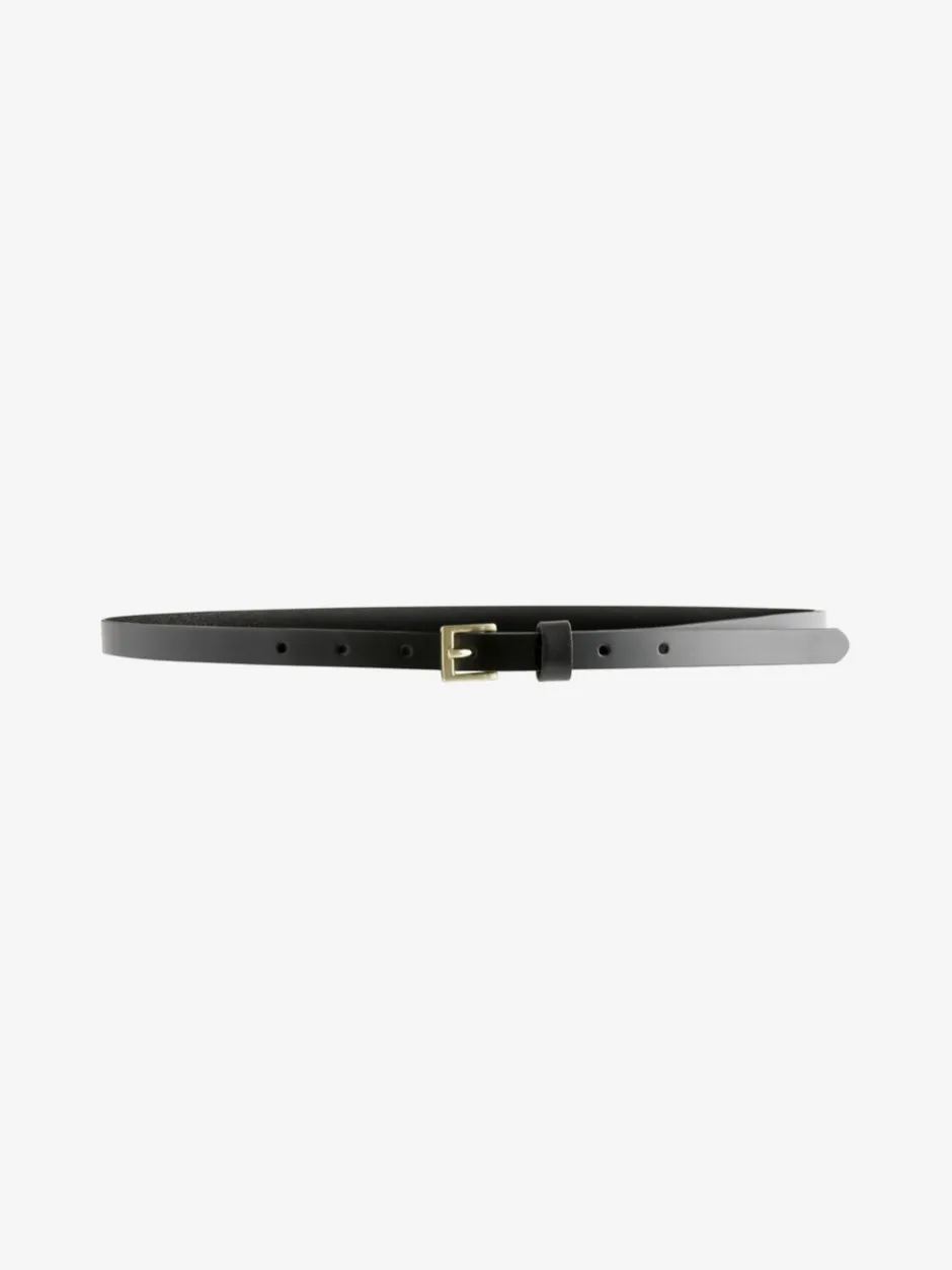 Ceintuurs*Next Zwart met goud - Smalle leren riem