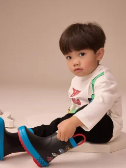 Laarzen|Next Zwart met Hot Wheels - Aantreklaarzen met handvat