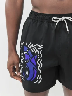 Badkleding|Next Zwart met Jaws - Gelicenseerde zwembroek met print