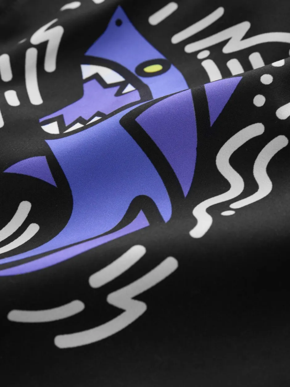 Badkleding|Next Zwart met Jaws - Gelicenseerde zwembroek met print