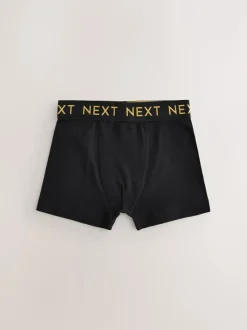 Ondergoed*Next Zwart met luxe goudkleurige tailleband - Verpakking van 5 trunks (1,5-16jr)