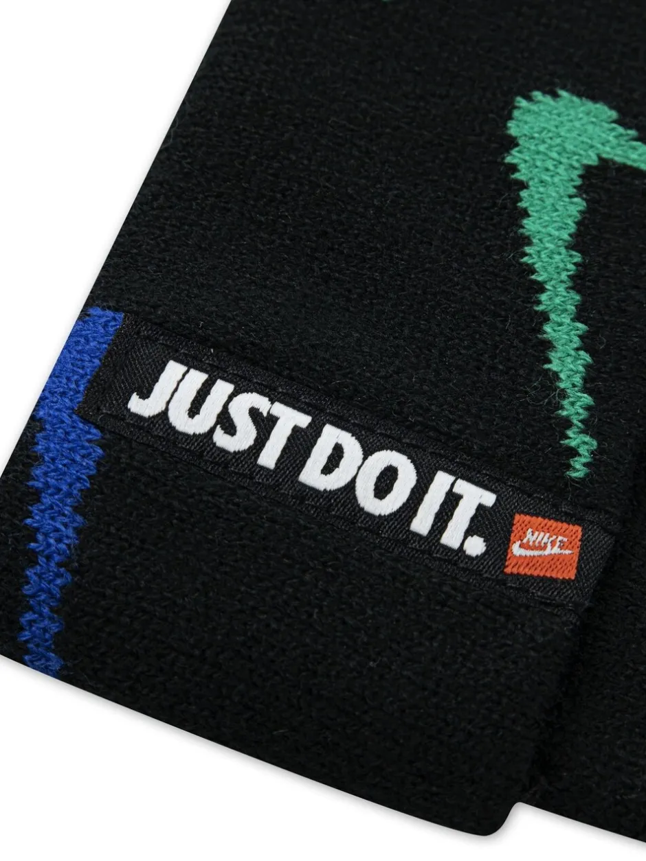 Mutsen, Handschoenen En Sjaals*Nike - Swoosh Repeat Beanie and Glove Set Zwart met meerkleurig