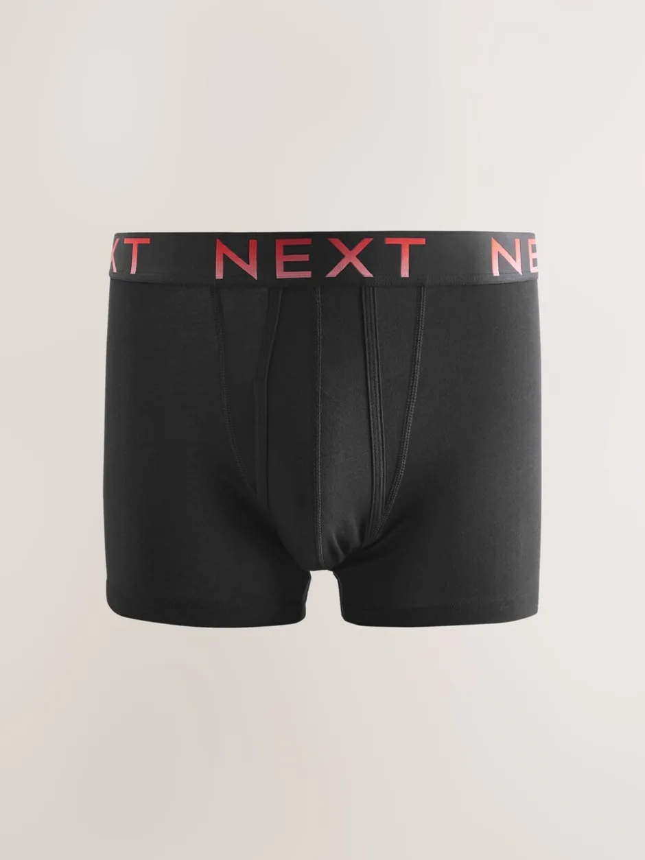Ondergoed|Ondergoed*Next Zwart met ombré tailleband - Boxershorts van katoenrijk materiaal met A-voorkant