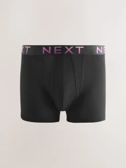 Ondergoed|Ondergoed*Next Zwart met ombré tailleband - Boxershorts van katoenrijk materiaal met A-voorkant