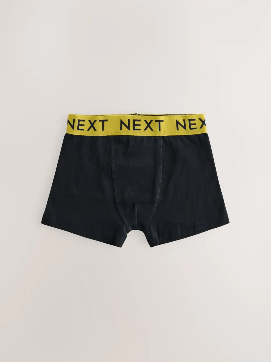 Multipacks|Ondergoed|Next Zwart met Varsity tailleband - Verpakking van 10 trunks (1,5-16jr)