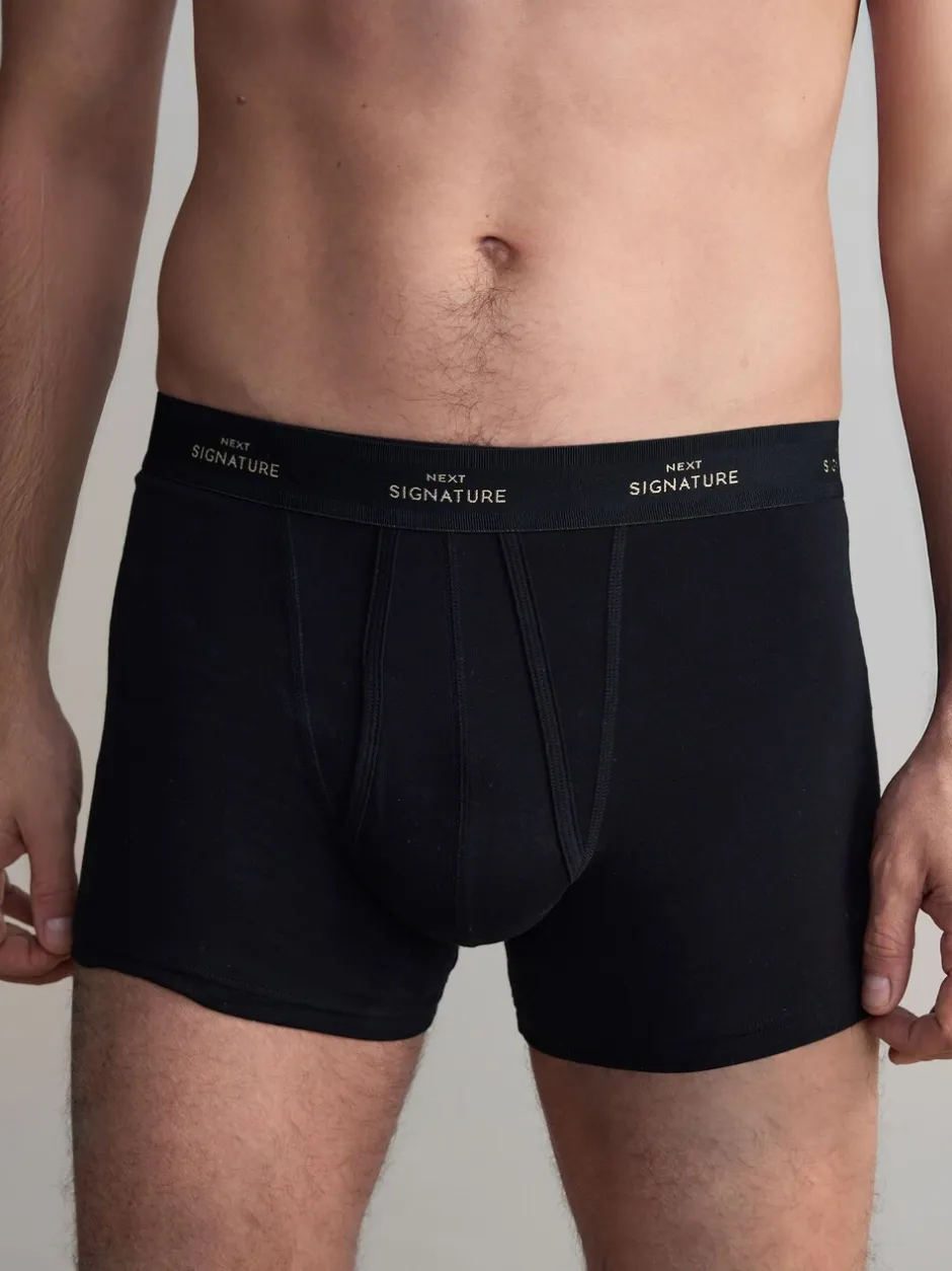 Ondergoed|Ondergoed|Next Zwart metallic - Verpakking van 4 - Signature boxershorts