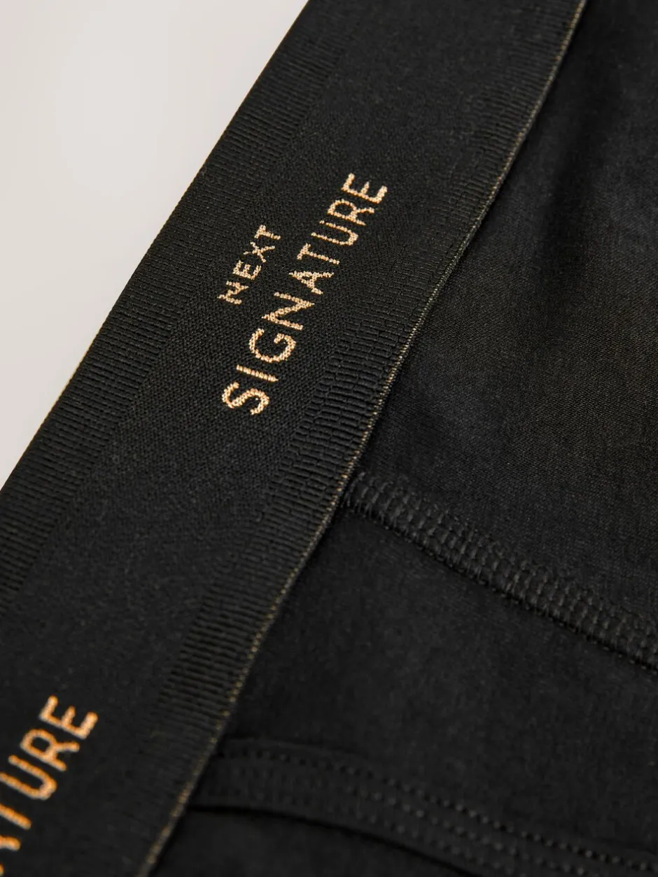 Ondergoed|Ondergoed|Next Zwart metallic - Verpakking van 4 - Signature boxershorts
