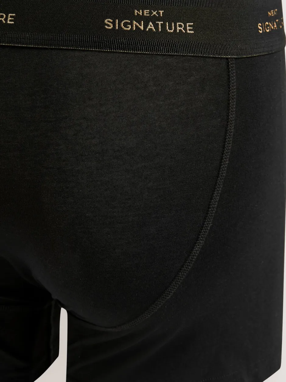 Ondergoed|Ondergoed|Next Zwart metallic - Verpakking van 4 - Signature boxershorts