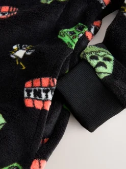 Nachtkleding En Pyjama's*Next Zwart Minecraft - Fleece onesie met licentie (4-16jr)