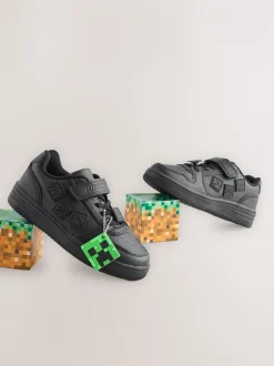 Sneakers|Sneakers|Next Zwart Minecraft - School Touch Fastening Elastic Lace Shoes