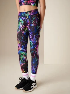 Broeken En Leggings|Next Zwart Multi Splat - Sportlegging (3-16 jr)