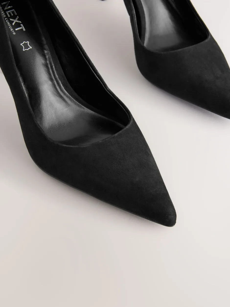 Schoenen Met Hakken|Ruimvallend En Extraruimvallend*Next Zwart suède - Leren mid-court pumps