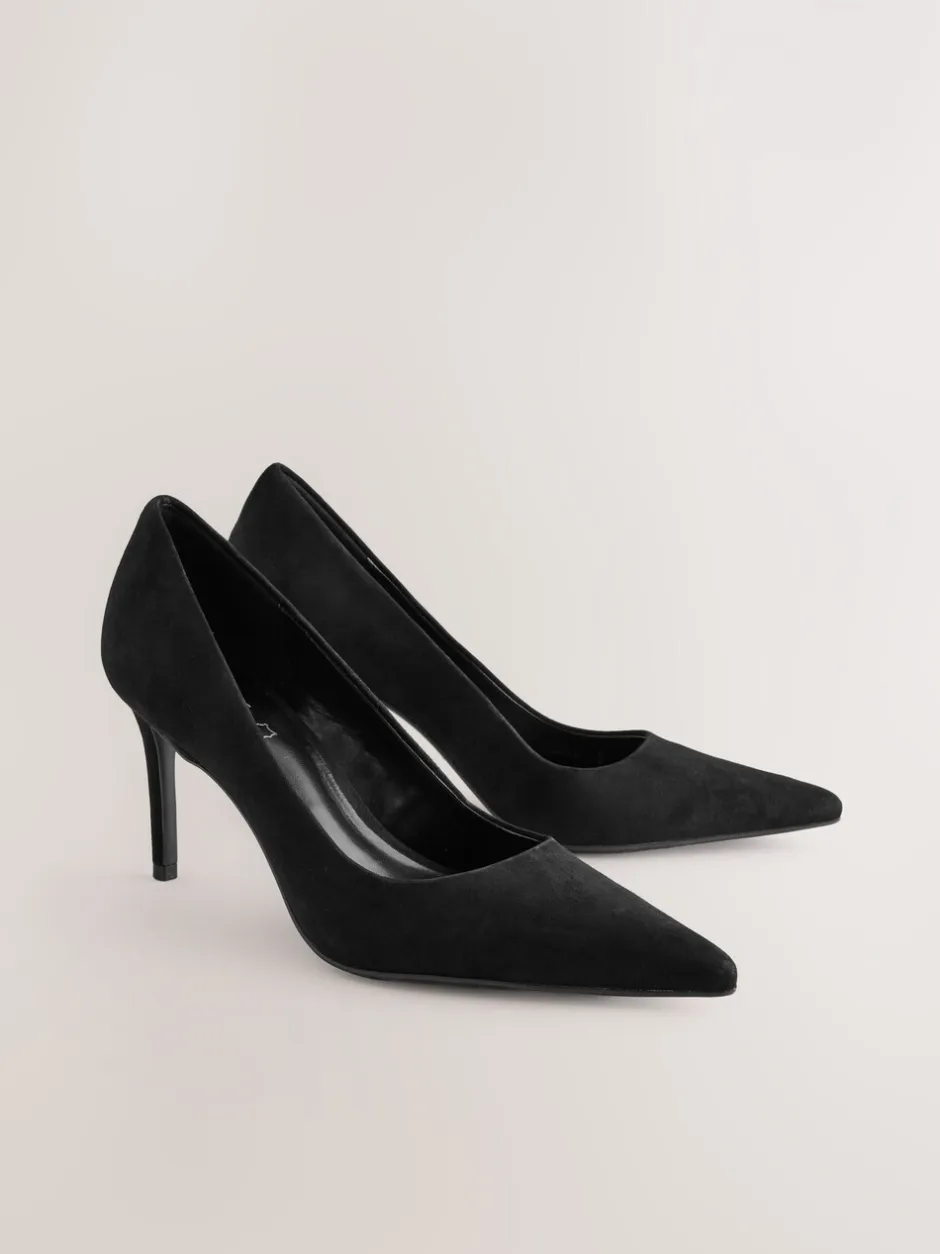 Schoenen Met Hakken|Ruimvallend En Extraruimvallend*Next Zwart suède - Leren mid-court pumps