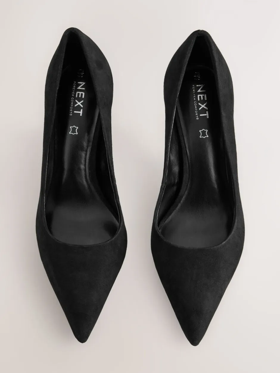 Schoenen Met Hakken|Ruimvallend En Extraruimvallend*Next Zwart suède - Leren mid-court pumps
