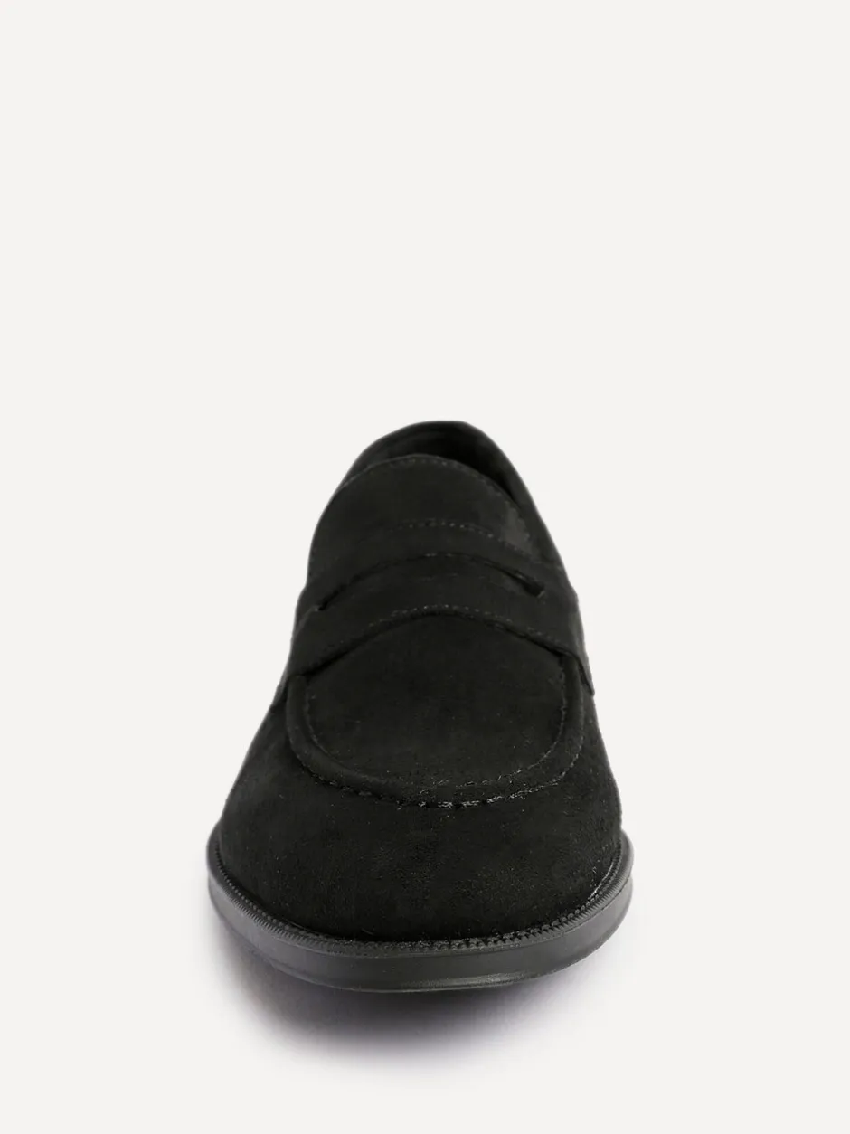 Schoenen*Linzi - Aurelio Penny Loafers Zwart suède