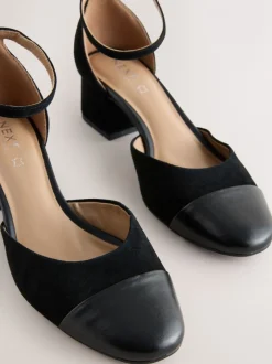 Schoenen Met Hakken|Gelegenheidskleding|Next - Toe Cap Block Heels Zwart suède