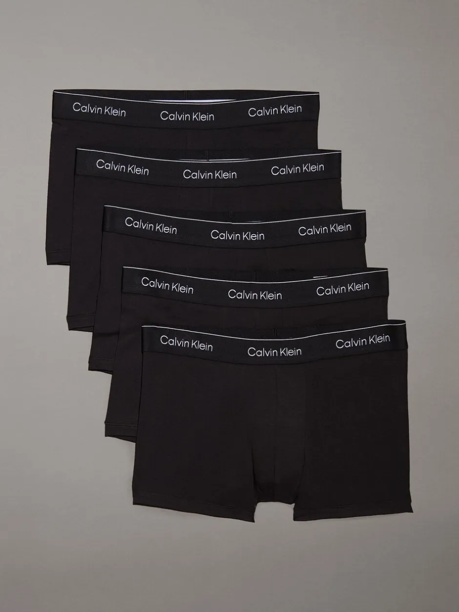 Ondergoed|Ondergoed|Calvin Klein - Verpakking van 5 - Icon Cotton Stretch Boxer Trunks 5 Pack Zwart tonaal