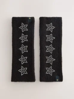 Mutsen, Handschoenen En Sjaals|Rockett St George - Handwarmers Zwart versierd met ster studs