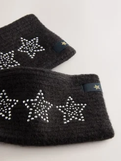 Mutsen, Handschoenen En Sjaals|Rockett St George - Handwarmers Zwart versierd met ster studs