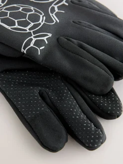 Mutsen, Handschoenen En Sjaals|Next - Sportieve handschoenen (3-16jr) Zwart voetbalprint