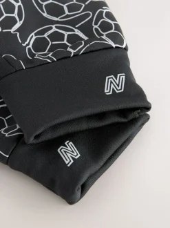 Mutsen, Handschoenen En Sjaals|Next - Sportieve handschoenen (3-16jr) Zwart voetbalprint