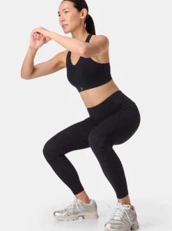 Sportkleding|Leggings En Joggingbroeken|Sweaty Betty Zwart Wild met luipaardprint - Power Embossed Workout Leggings