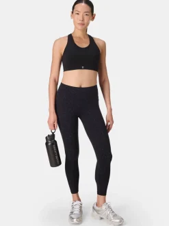 Sportkleding|Leggings En Joggingbroeken|Sweaty Betty Zwart Wild met luipaardprint - Power Embossed Workout Leggings