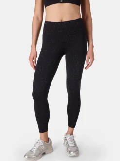 Sportkleding|Leggings En Joggingbroeken|Sweaty Betty Zwart Wild met luipaardprint - Power Embossed Workout Leggings