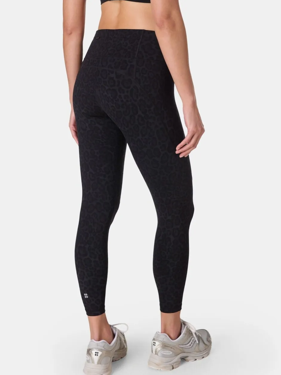 Sportkleding|Leggings En Joggingbroeken|Sweaty Betty Zwart Wild met luipaardprint - Power Embossed Workout Leggings