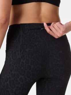 Sportkleding|Leggings En Joggingbroeken|Sweaty Betty Zwart Wild met luipaardprint - Power Embossed Workout Leggings