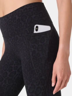 Sportkleding|Leggings En Joggingbroeken|Sweaty Betty Zwart Wild met luipaardprint - Power Embossed Workout Leggings