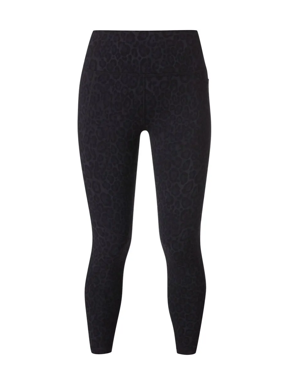 Sportkleding|Leggings En Joggingbroeken|Sweaty Betty Zwart Wild met luipaardprint - Power Embossed Workout Leggings