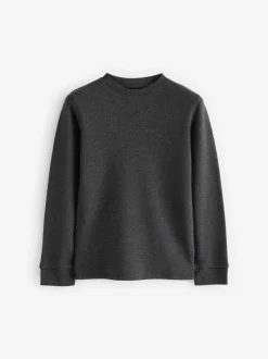 Ondergoed|Schoolkleding|Next Zwart/antraciet - 2 -pack thermische tops met lange mouwen (2-16jr)