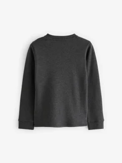 Ondergoed|Schoolkleding|Next Zwart/antraciet - 2 -pack thermische tops met lange mouwen (2-16jr)