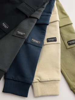 Multipacks|Jeans En Joggingbroeken*Next - Verpakking van 5 joggingbroeken (3mnd-7jr) Zwart/antracietgrijs/kiezelkleurig/khakigroen