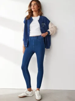 Leggings En Joggingbroeken*Next - Set van 2 lange jersey denim leggings Zwart/Blauw