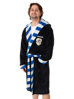 Kamerjassen En Badjassen|Vanilla Underground - Harry Potter Hooded Bathrobe Dressing Gown Zwart/blauw Ravenclaw