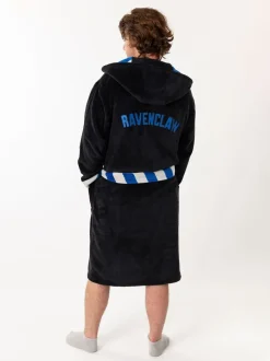 Kamerjassen En Badjassen|Vanilla Underground - Harry Potter Hooded Bathrobe Dressing Gown Zwart/blauw Ravenclaw