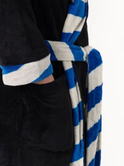 Kamerjassen En Badjassen|Vanilla Underground - Harry Potter Hooded Bathrobe Dressing Gown Zwart/blauw Ravenclaw