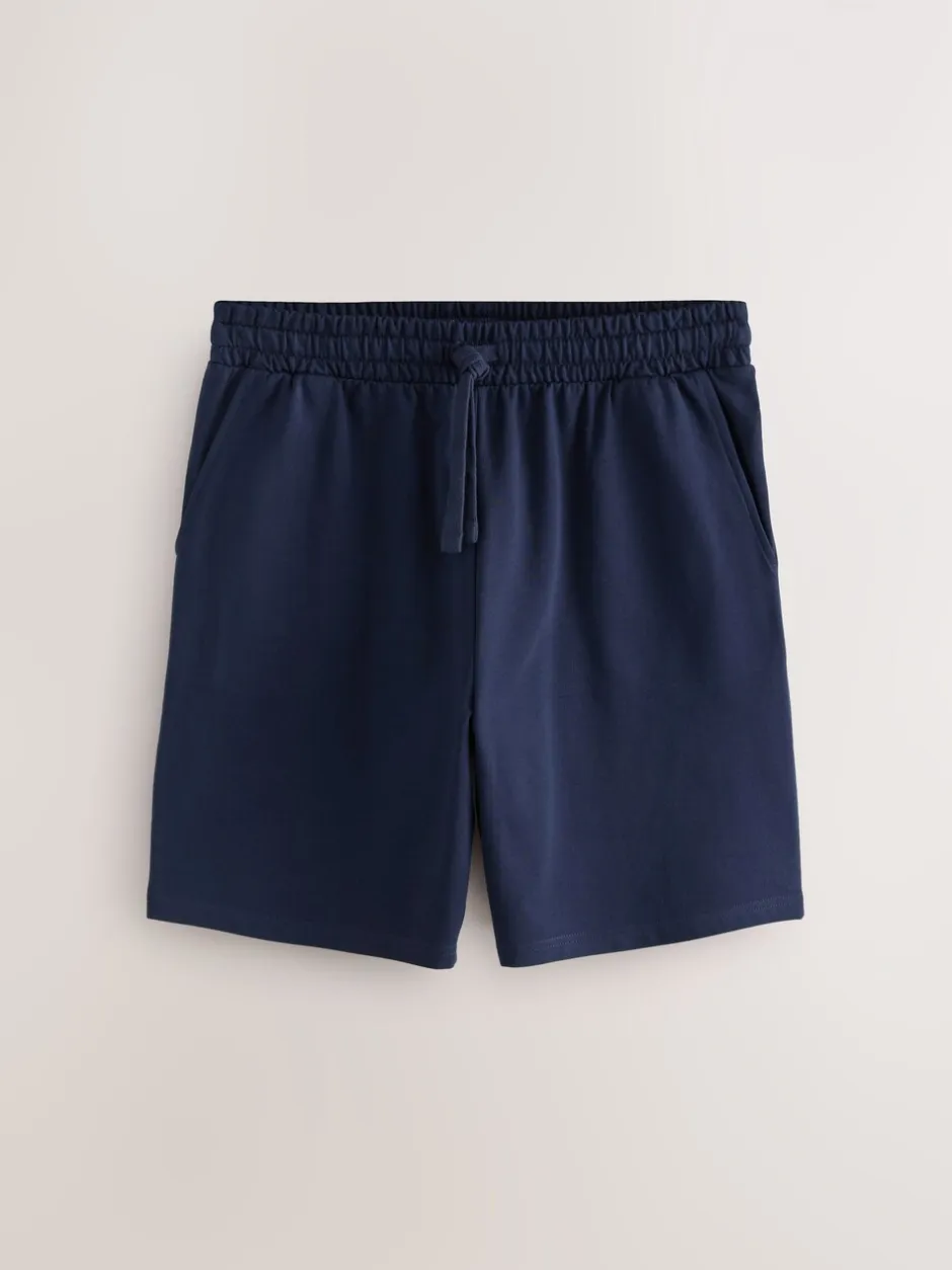 Loungewear|Shorts*Next - Loopback Soft Touch 5 Pack Joggers Shorts Zwart/blauw/grijs