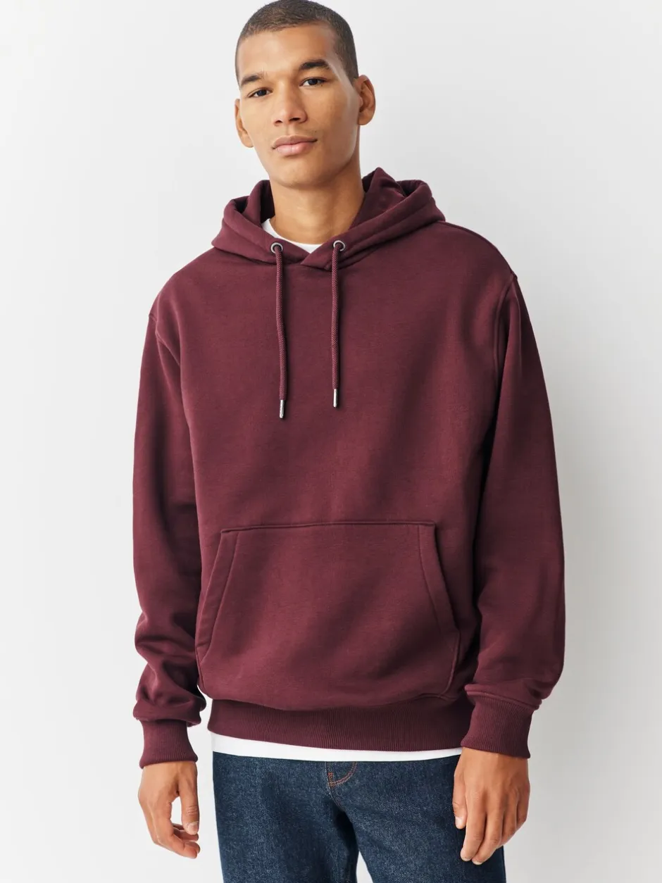 Sweaters En Hoody´S|Sweaters En Hoody´S|Next - Cotton Rich Jersey Overhead Hoodies 2 Pack Zwart/Bourgondisch Rood