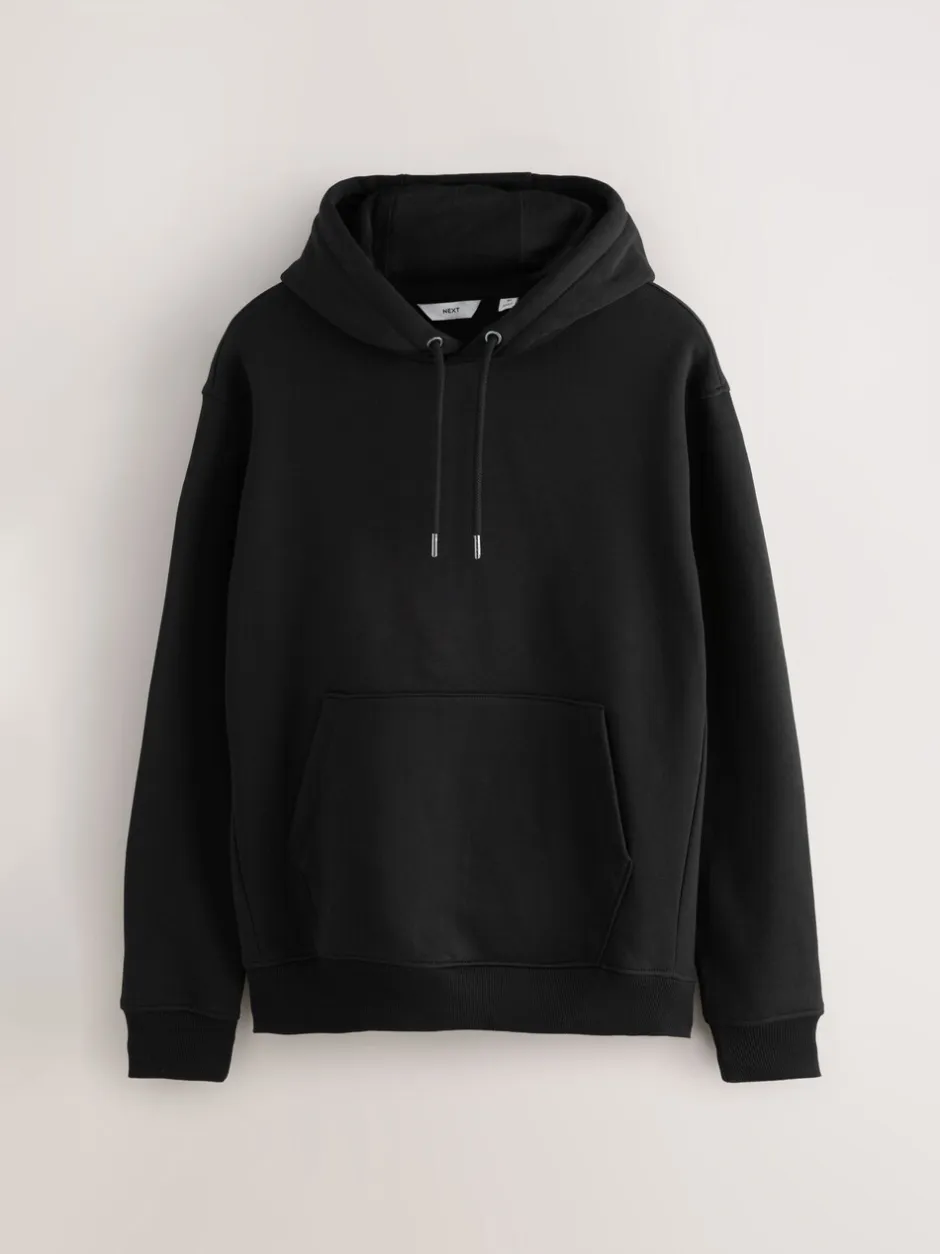 Sweaters En Hoody´S|Sweaters En Hoody´S|Next - Cotton Rich Jersey Overhead Hoodies 2 Pack Zwart/Bourgondisch Rood