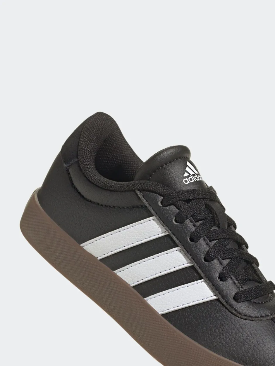 Sneakers|Sneakers*adidas - Vl Court 3.0 Suède sneakers met veters voor kinderen Zwart/bruin