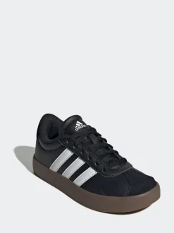 Sneakers|Sneakers*adidas - Vl Court 3.0 Suède sneakers met veters voor kinderen Zwart/bruin