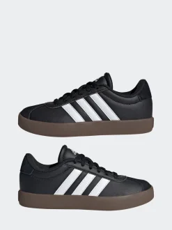 Sneakers|Sneakers*adidas - Vl Court 3.0 Suède sneakers met veters voor kinderen Zwart/bruin