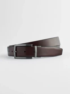 Riemen En Bretels|Next Zwart/bruin - Omkeerbare leren riem