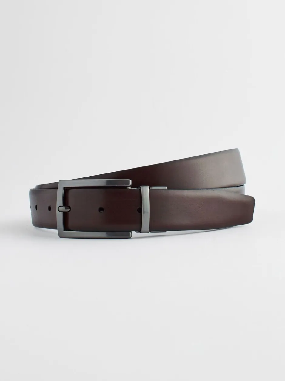 Riemen En Bretels|Next Zwart/bruin - Omkeerbare leren riem