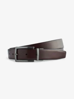 Riemen En Bretels|Next Zwart/bruin - Omkeerbare leren riem