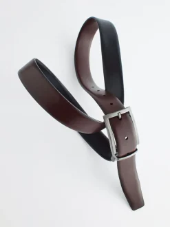 Riemen En Bretels|Next Zwart/bruin - Omkeerbare leren riem